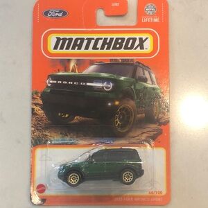 Matchbox Green Ford Bronco Sport Toy Car